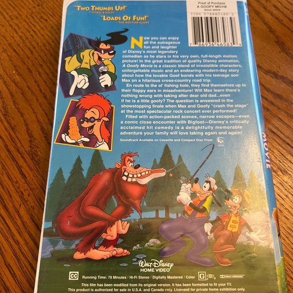 A Goofy Movie (Walt Disney Pictures Presents) [VHS] - Picture 3 of 3